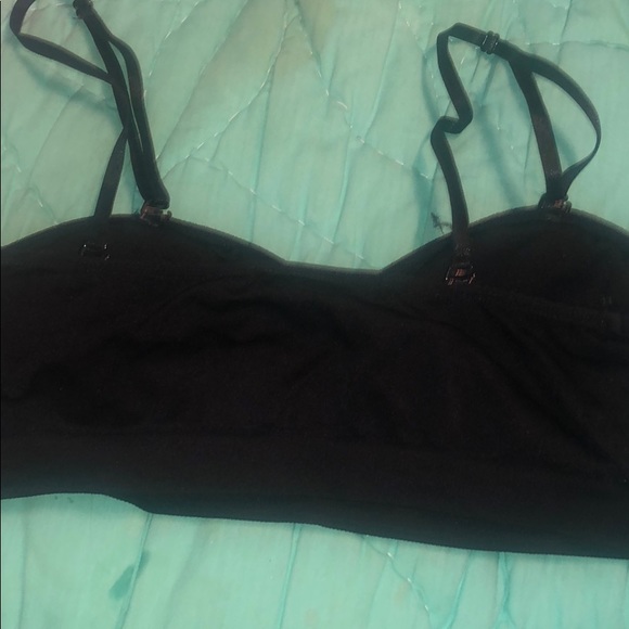 Black wireless padded size L/XL bandeau has straps - Picture 4 of 8